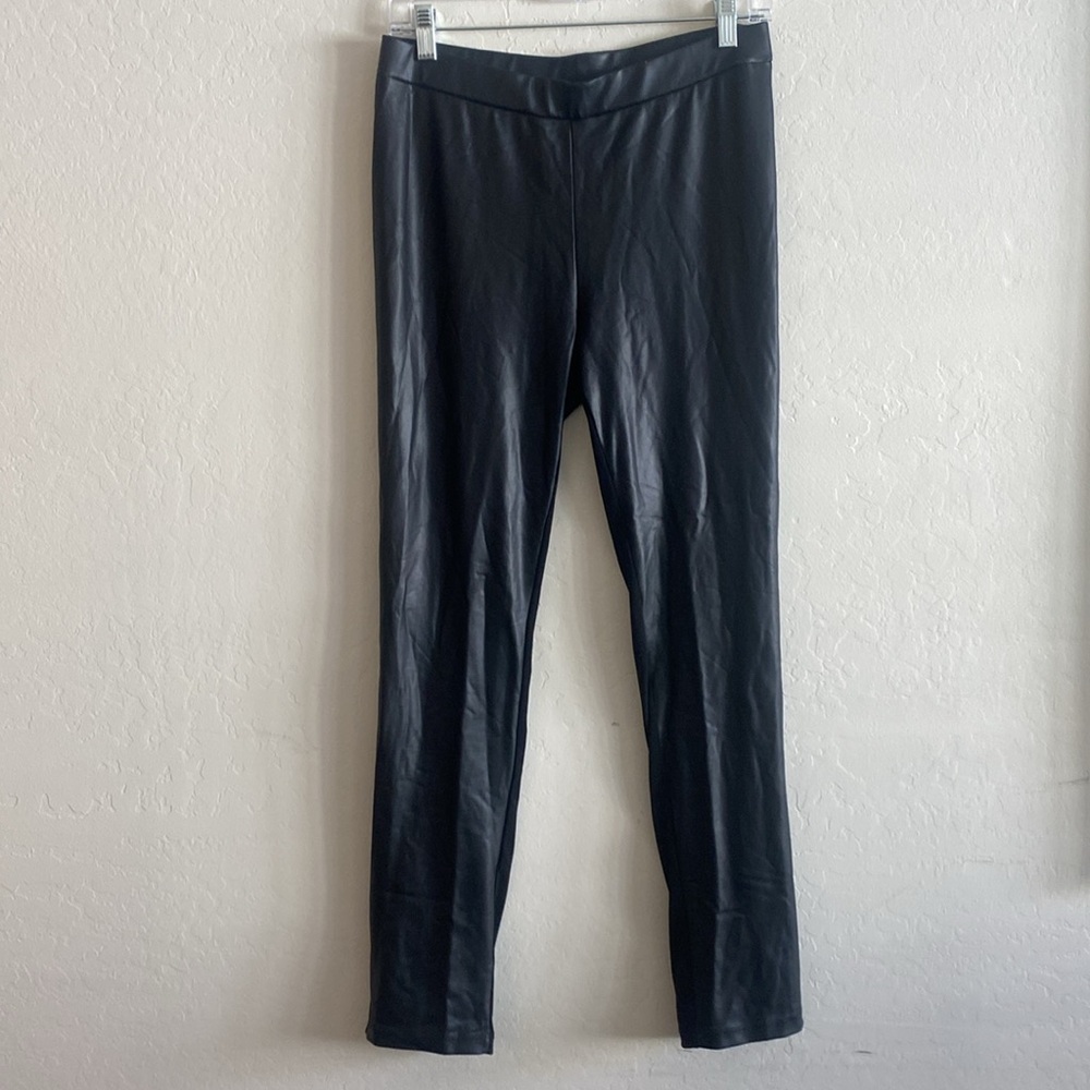 Clara Sunwoo Liquid Leather™ Sheen Two-Tone Legging - Black - Picture 6 of 13